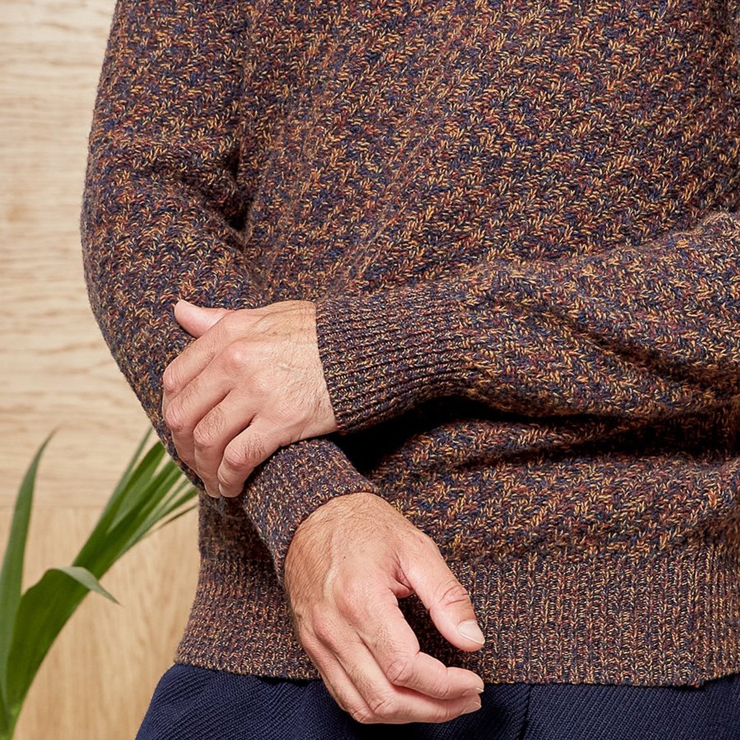 - Blenheim - Wool Knitted Jumper - Rust/Red