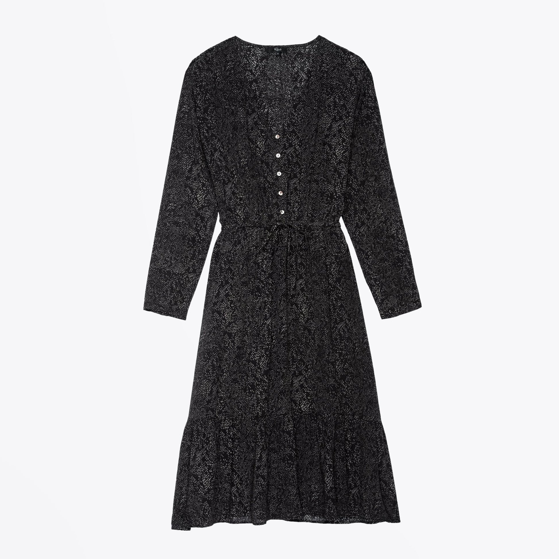Rails Marion - Midi Snake Print Dress - Charcoal Grey