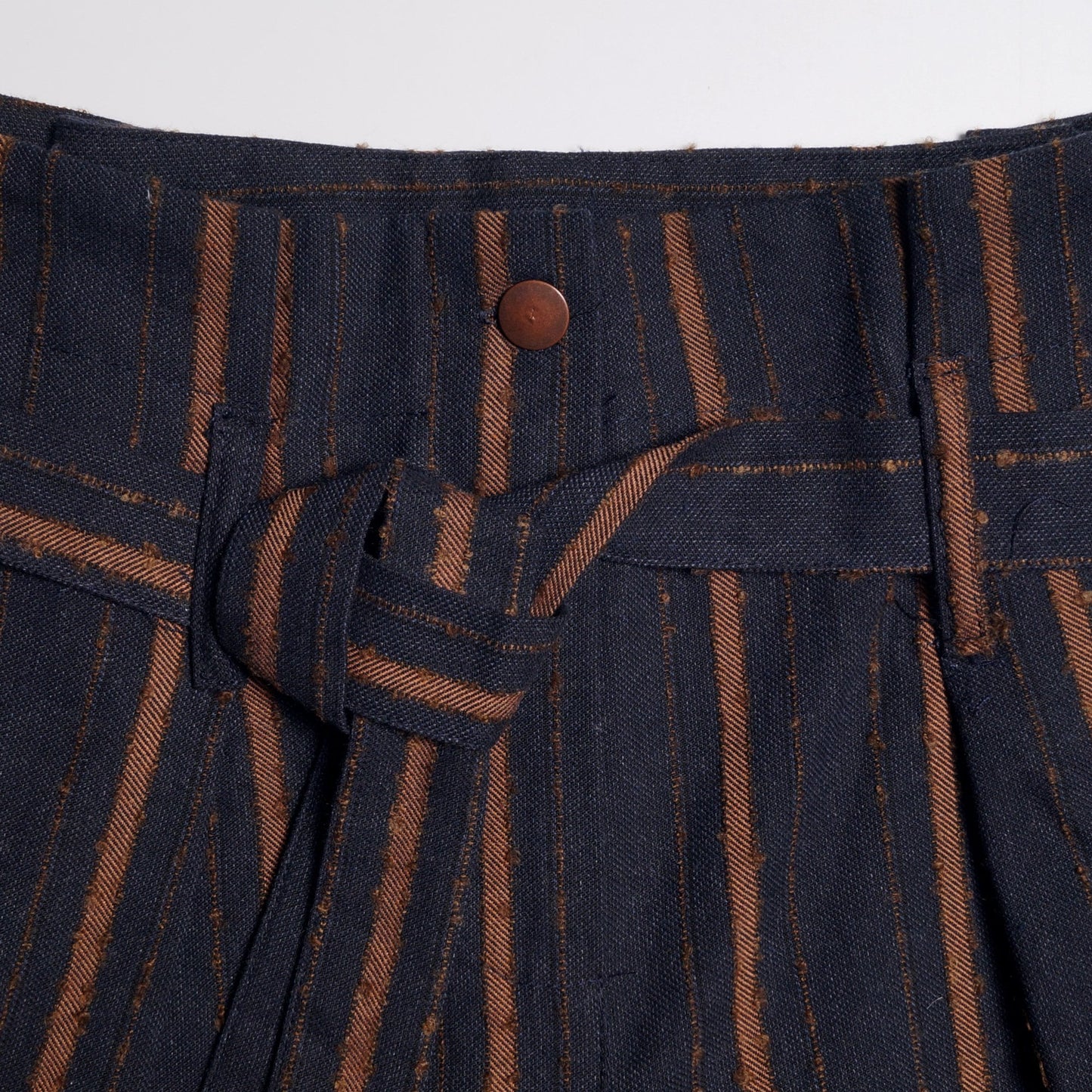 - Striped Trousers - Navy