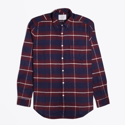 - Cruise - Checked Shirt - Navy/Burgundy