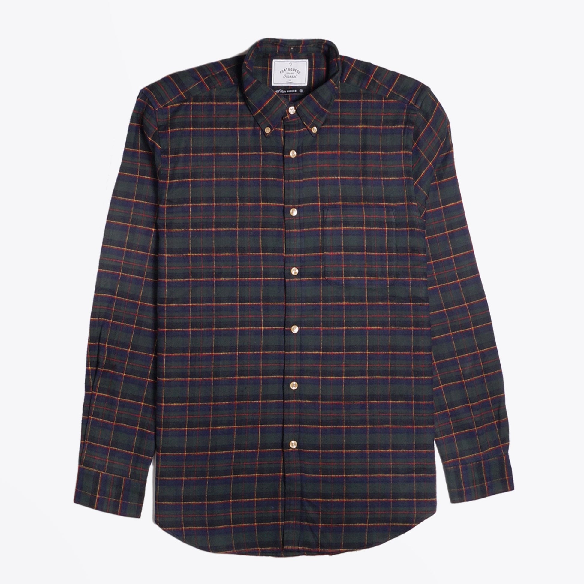 Portuguese Lordelo - Checked Shirt - Navy/Green