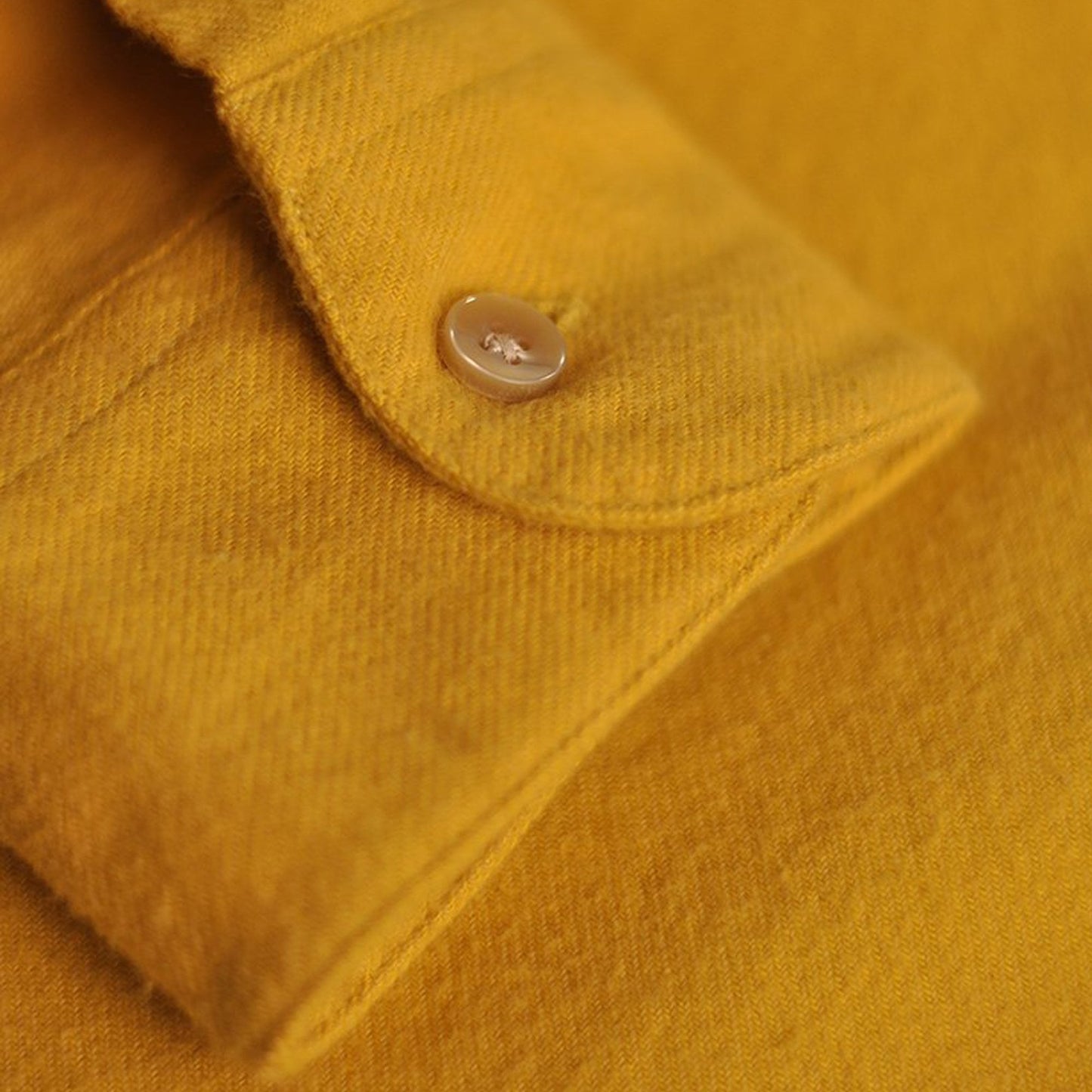 - Teca - Flannel Pocket Shirt - Mustard