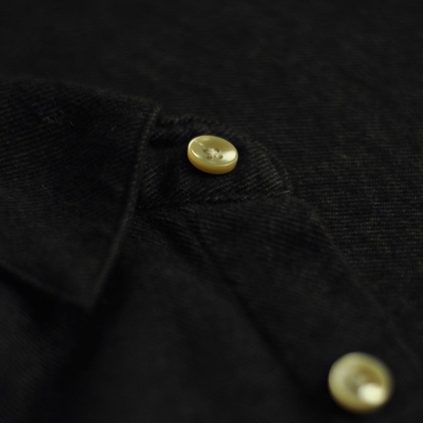 - Teca - Flannel Pocket Shirt - Black