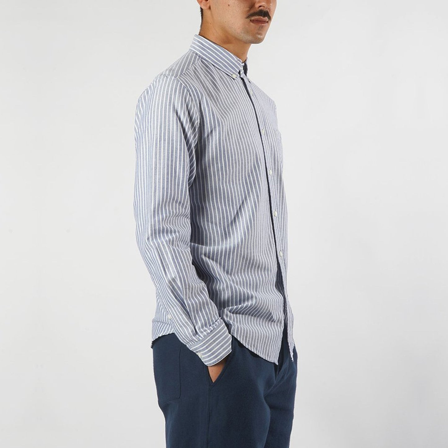 - Belavista - Stripe Shirt - Blue/White