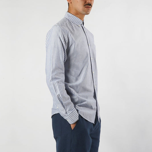 - Belavista - Stripe Shirt - Blue/White