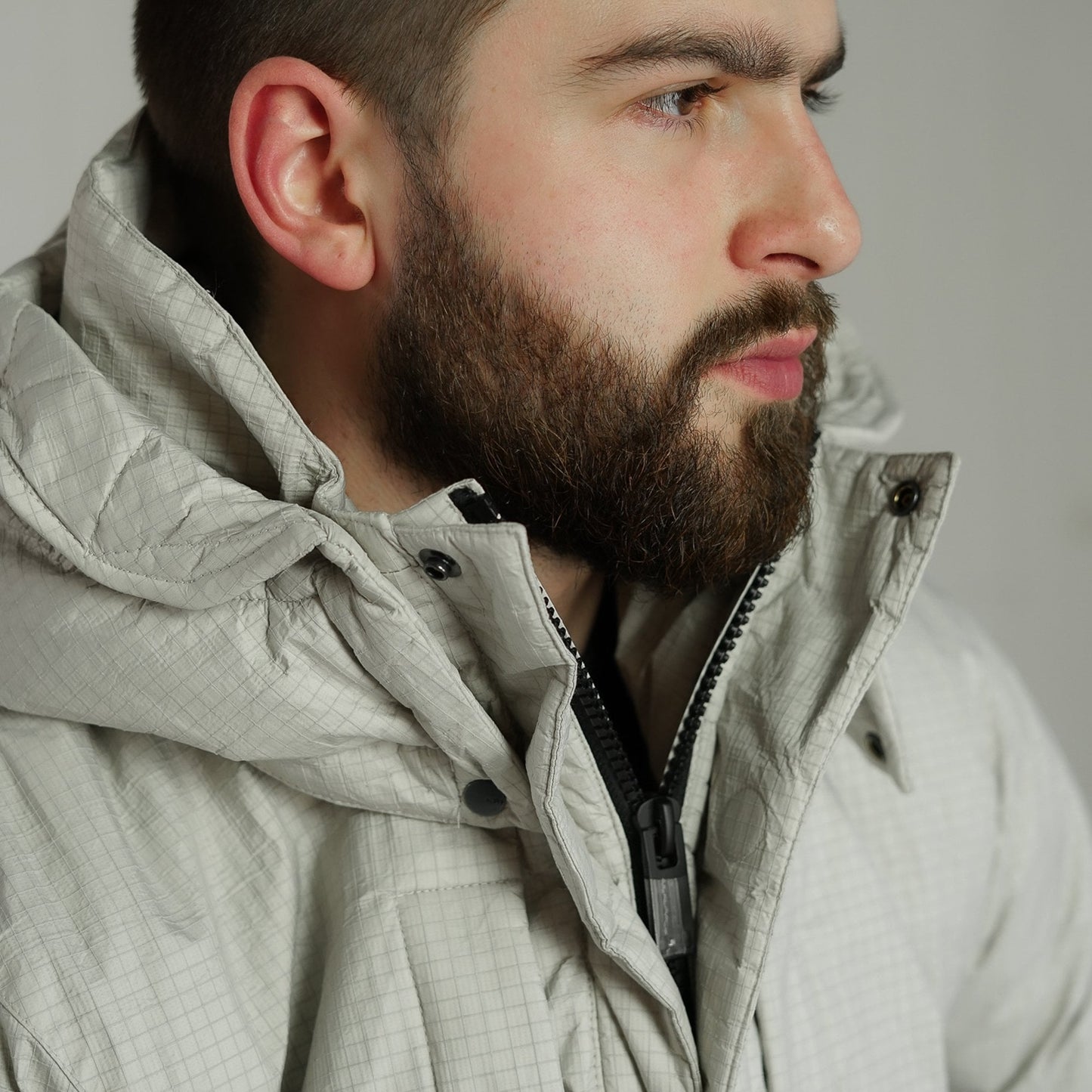 - Larsen - Padded Coat - Light Grey