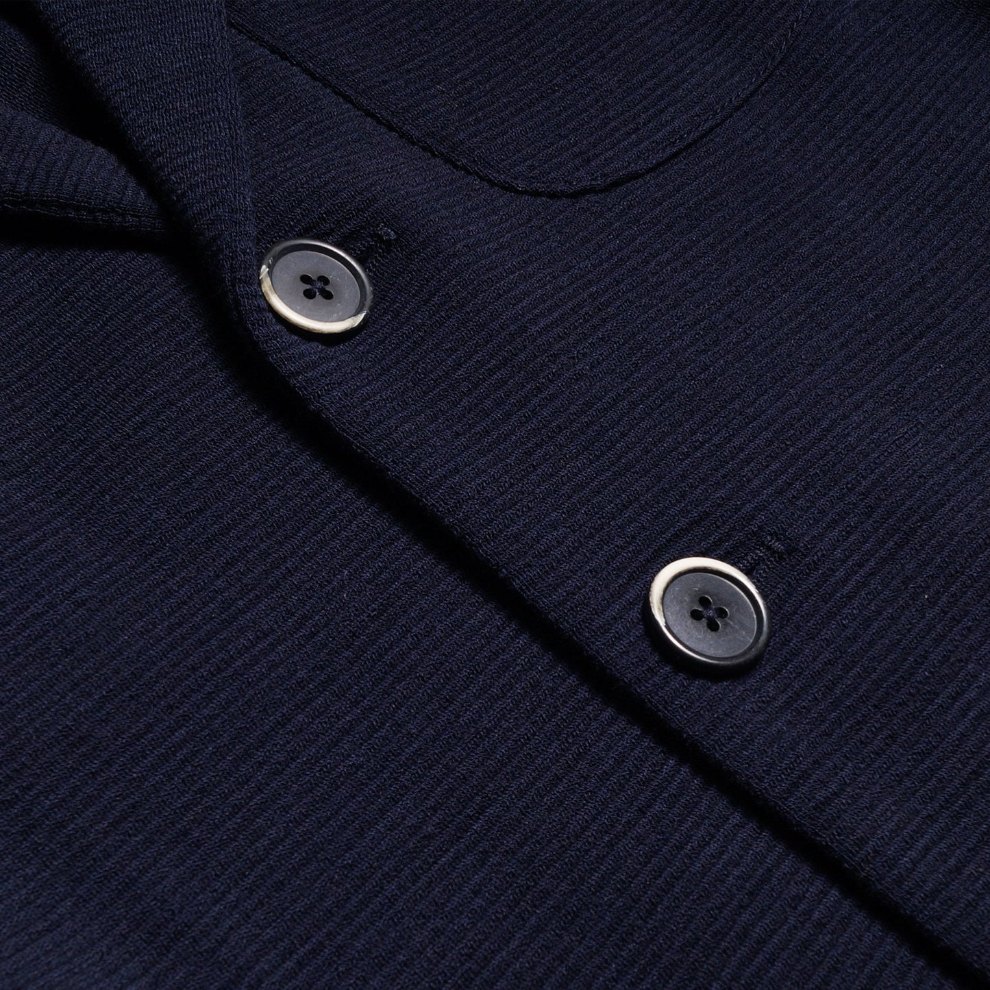 - Ribbed Wool Jacket - Navy