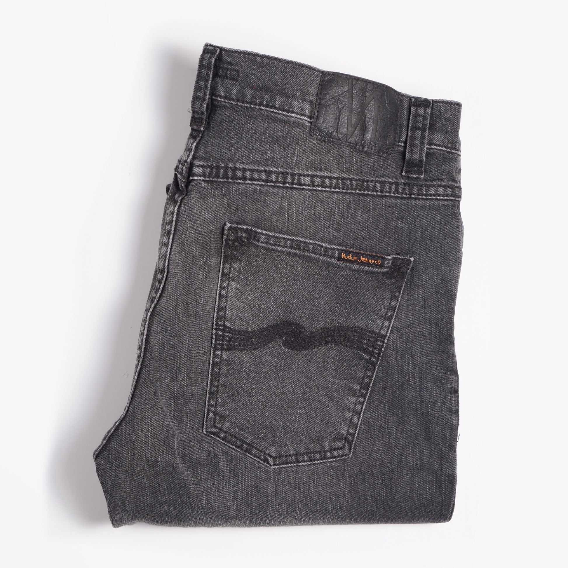 Nudie Lean Dean - Mono Grey Jeans - Grey