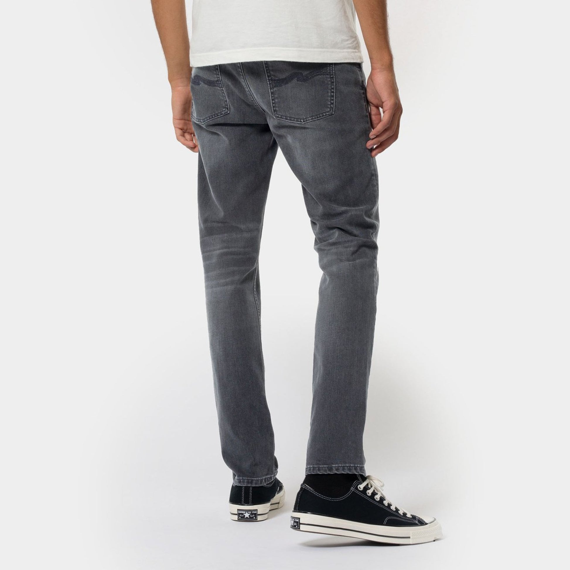 Nudie Lean Dean - Mono Grey Jeans - Grey