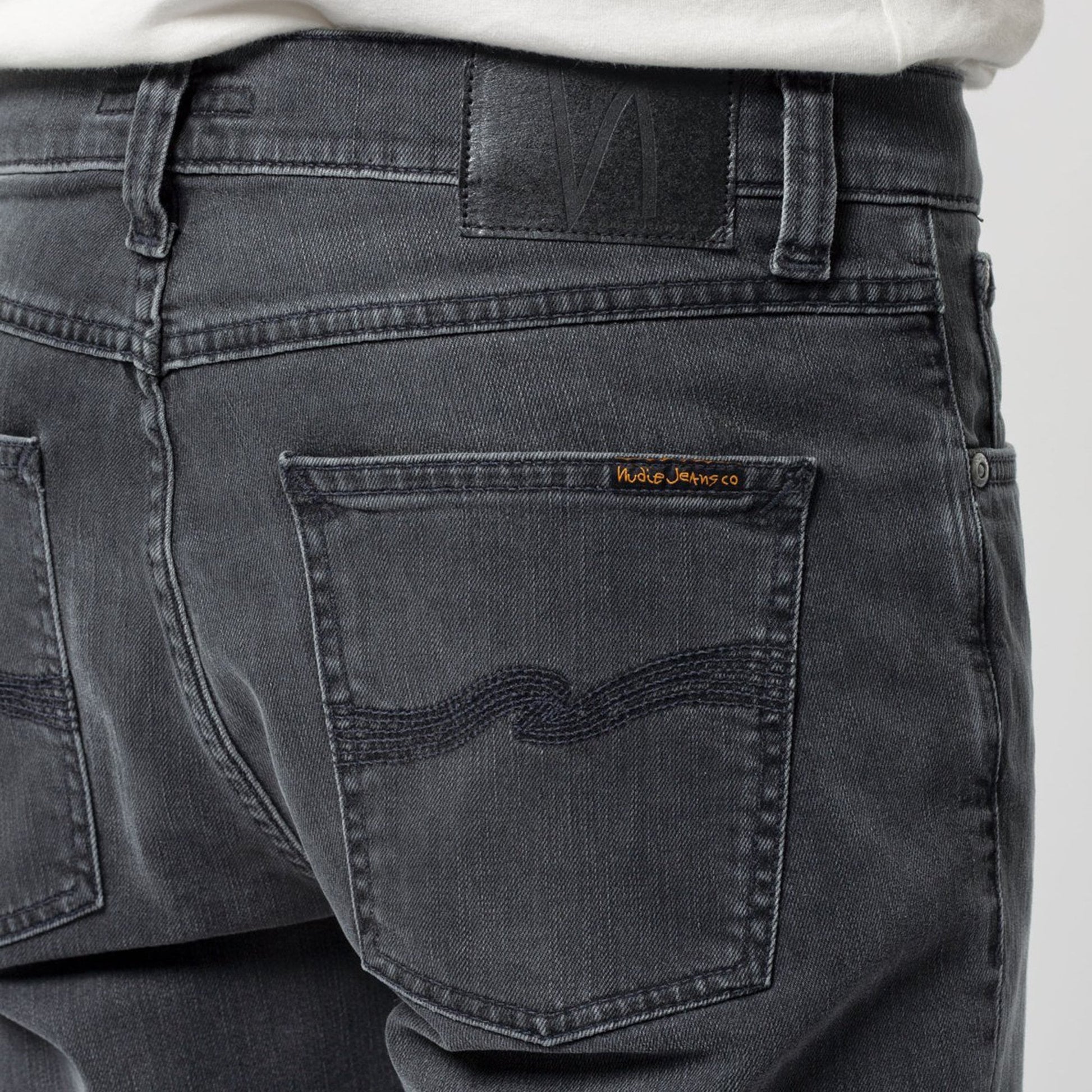 Nudie Lean Dean - Mono Grey Jeans - Grey