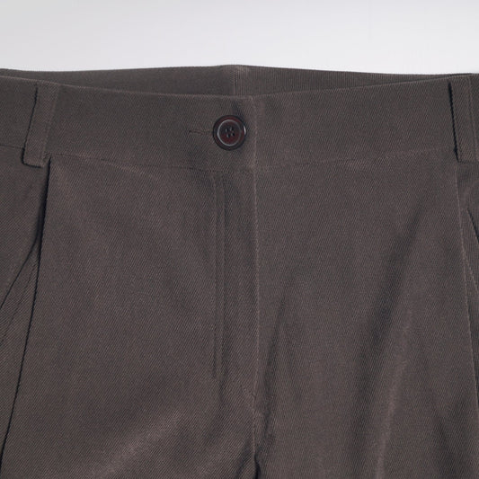 - Pleated Trousers - Khaki