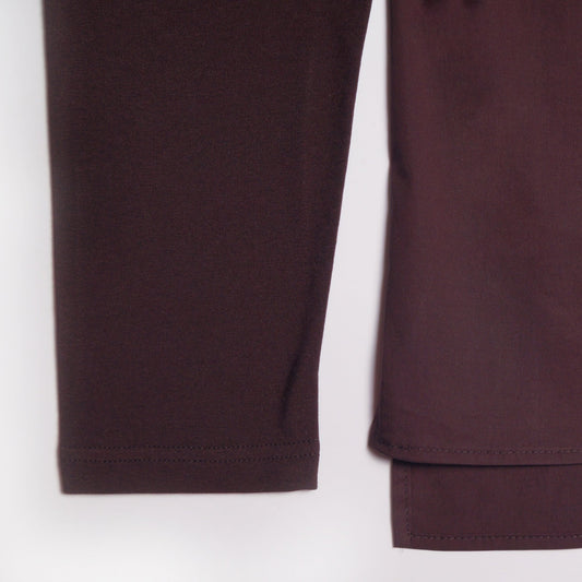 - Boxy Stretch Shirt - Burgundy