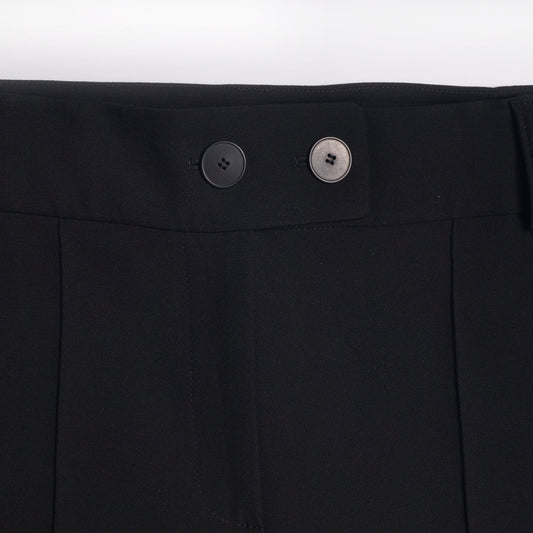 - Relaxed Button-Waist Trousers - Black