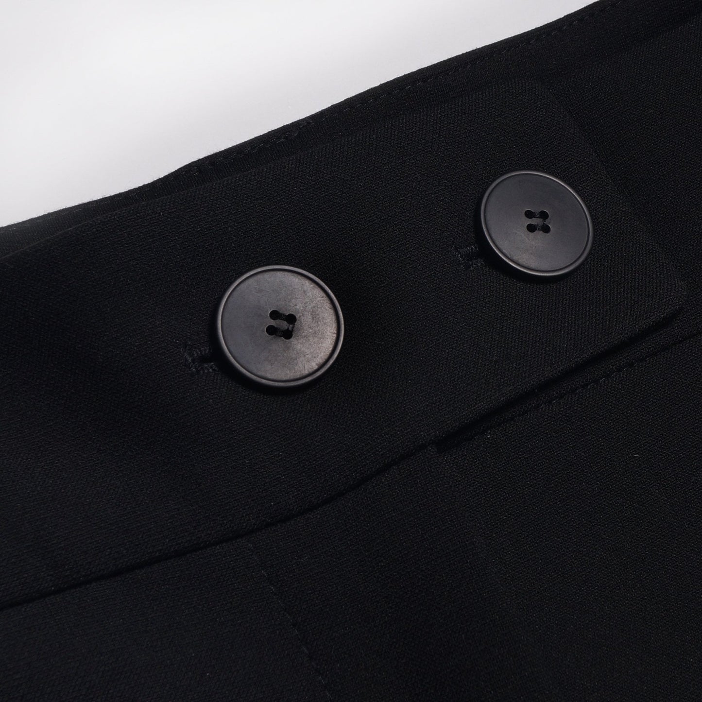 - Relaxed Button-Waist Trousers - Black