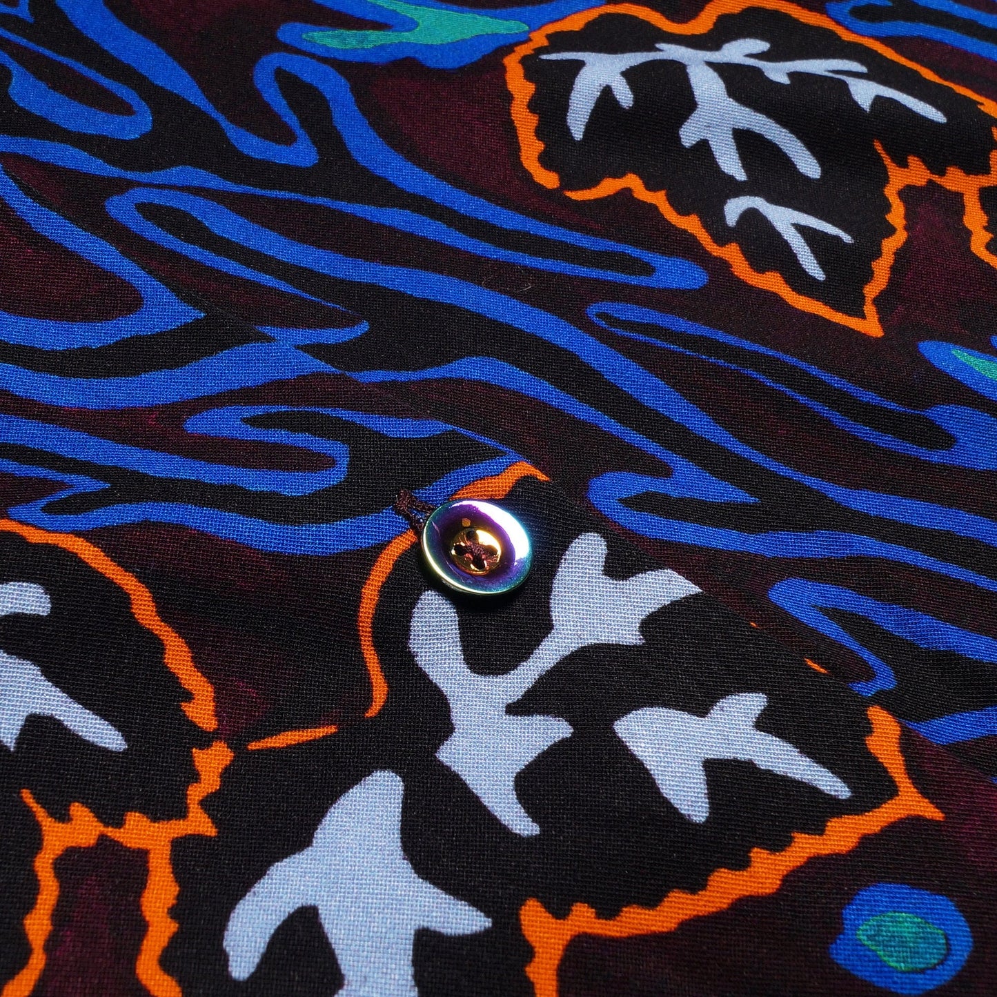 - 'Shadow Leaves' Print Shirt - Blue/Multi