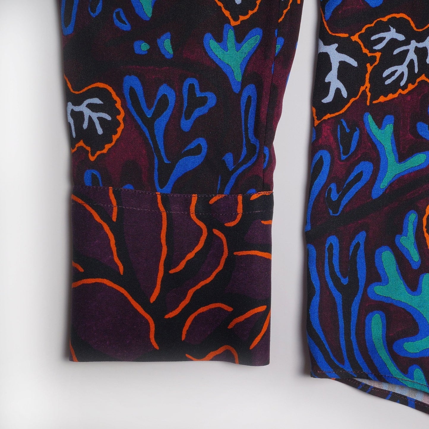 - 'Shadow Leaves' Print Shirt - Blue/Multi