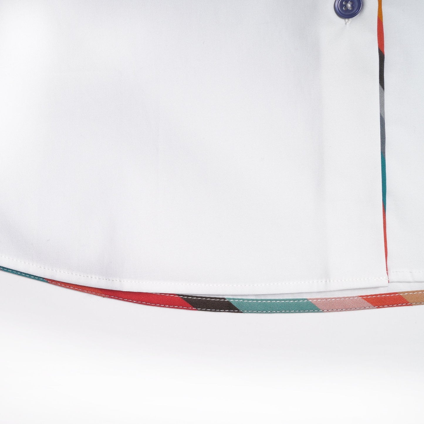 - Contrast Stripe Shirt - White