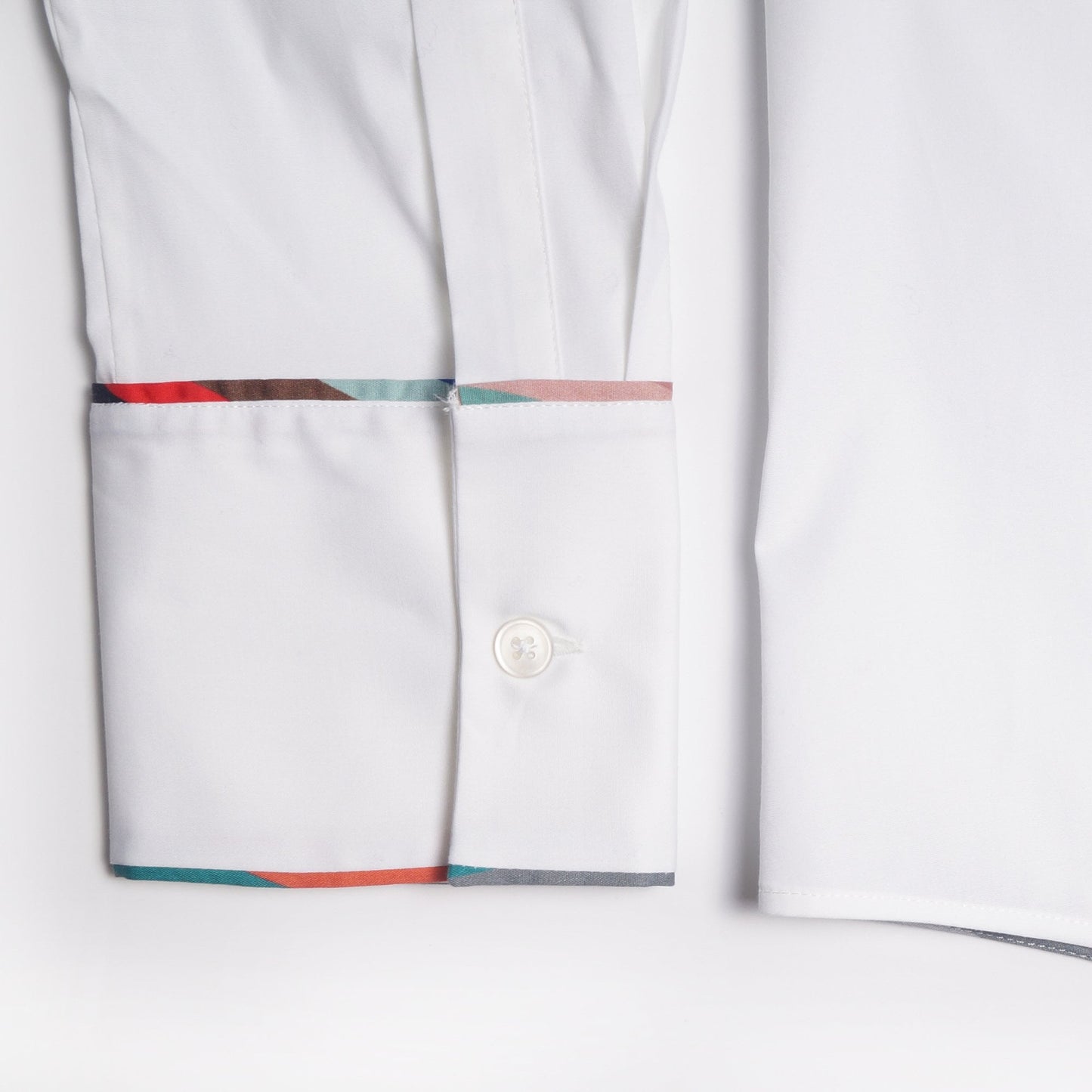 - Contrast Stripe Shirt - White