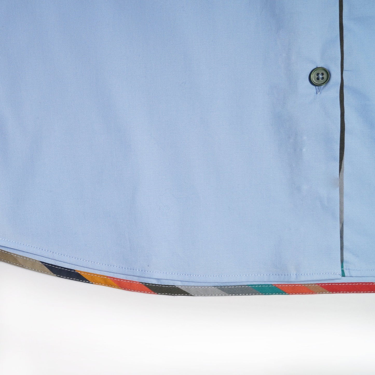 - Contrast Stripe Shirt - Blue