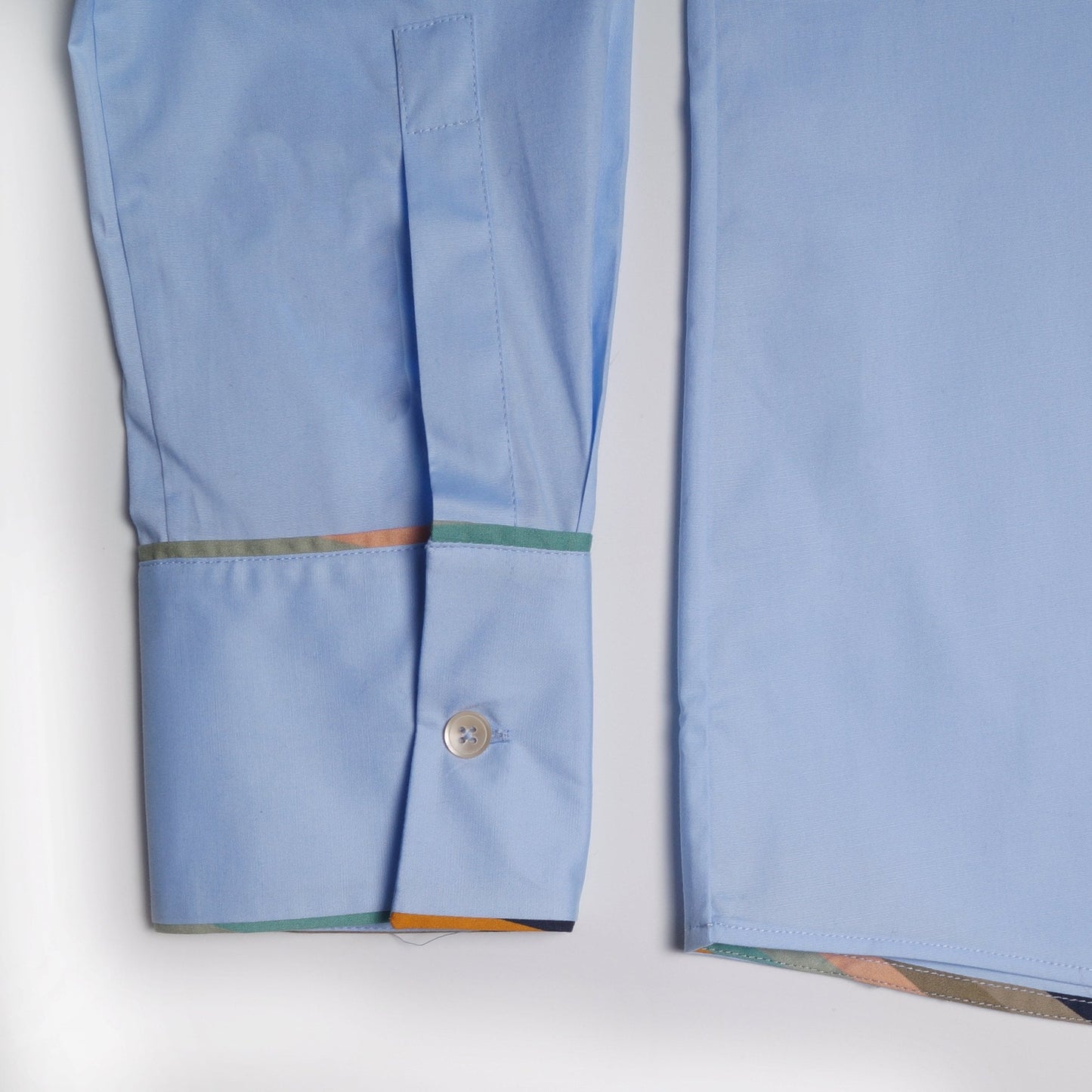 - Contrast Stripe Shirt - Blue