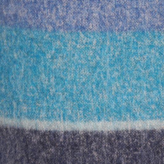 - Alpaca-Blend Stripe Scarf - Navy/Blue