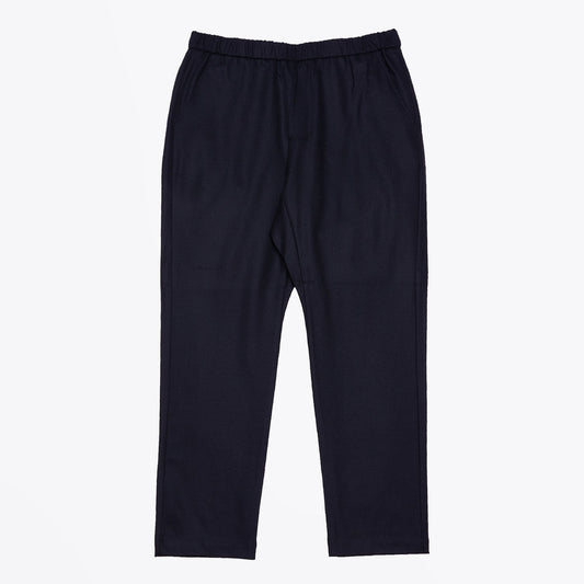 - Elasticated Drawstring Trousers -  Navy