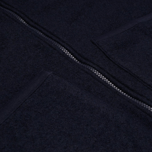 - Wool Fleece Zip Waistcoat - Navy