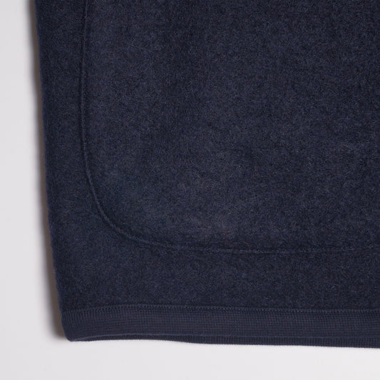 - Wool Fleece Zip Waistcoat - Navy
