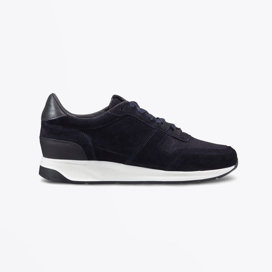 - Farell Suede Trainers - Dark Navy