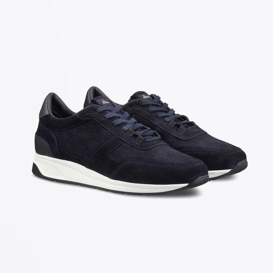 - Farell Suede Trainers - Dark Navy