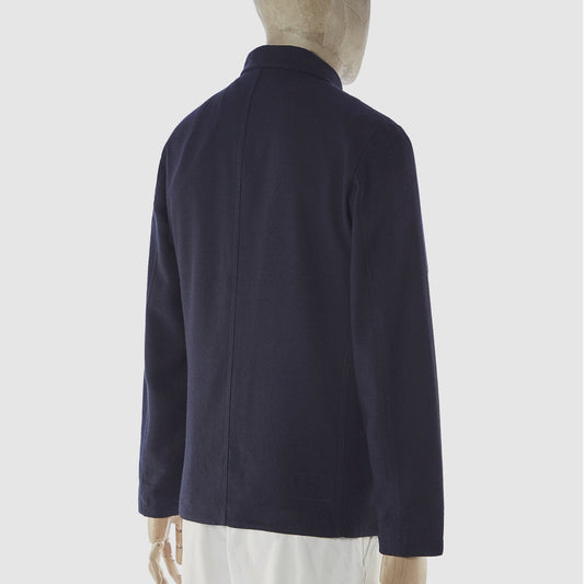 - Wool Marl Bakers Jacket - Navy