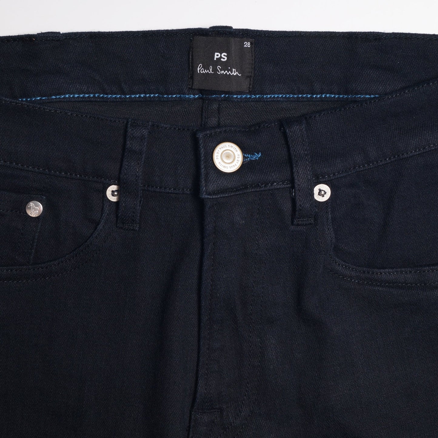 - Tapered Organic Cotton Reflex Jeans - Blue/Black