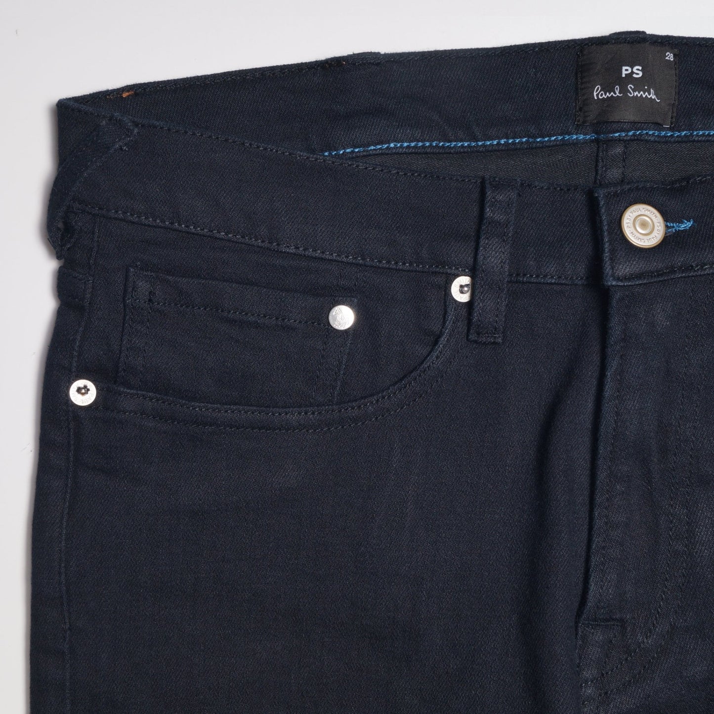 - Tapered Organic Cotton Reflex Jeans - Blue/Black