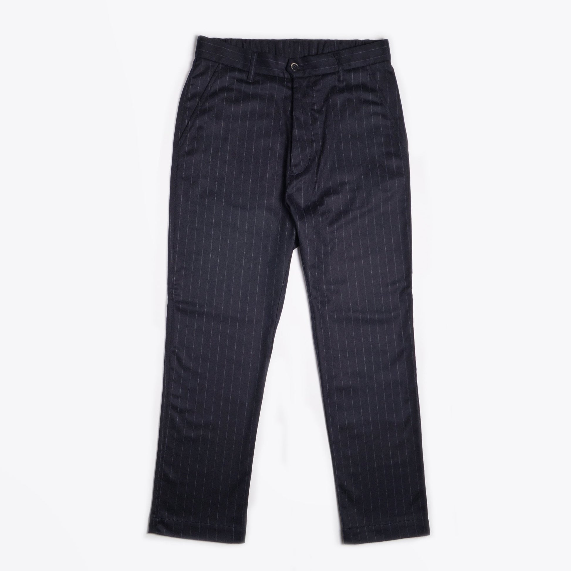 Barena Wool-Blend Pinstripe Trousers - Navy
