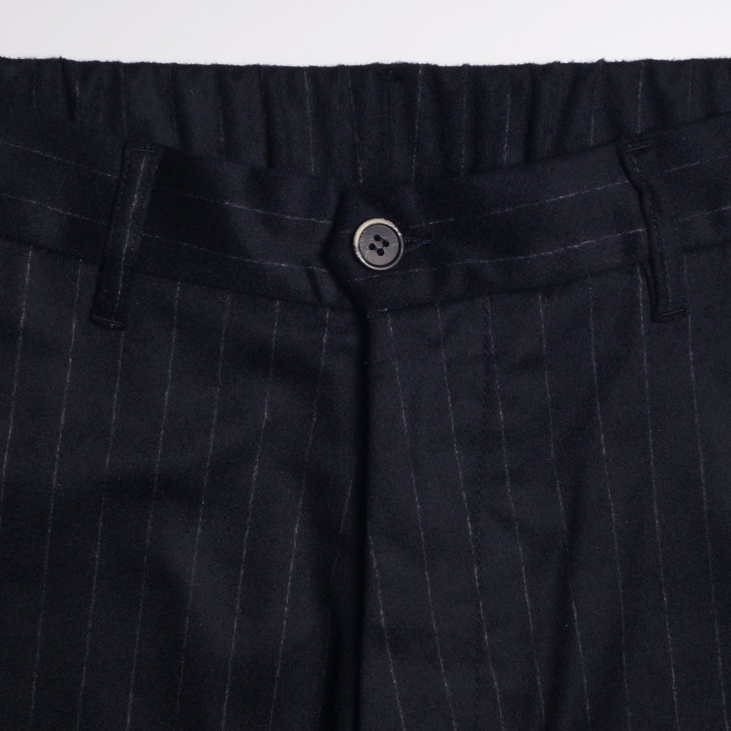 Wool-Blend Pinstripe Trousers - Navy