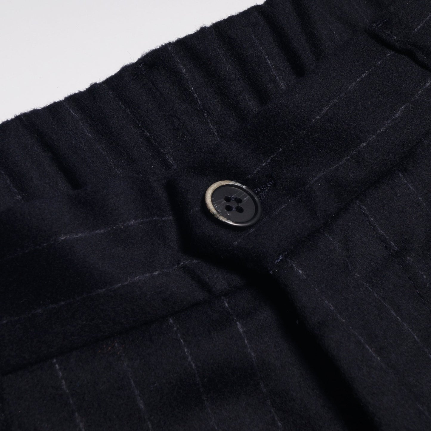 Wool-Blend Pinstripe Trousers - Navy