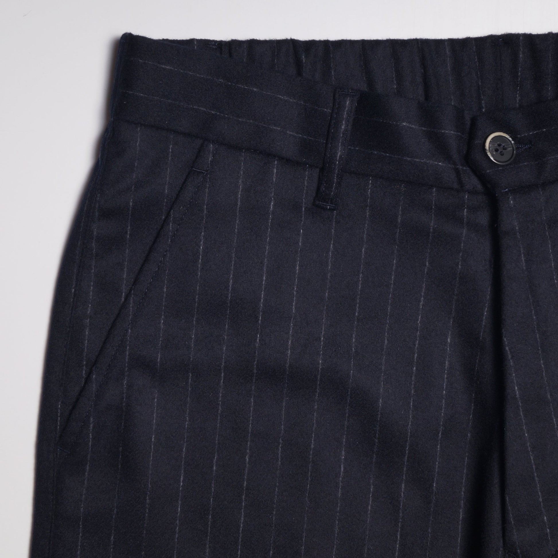 Barena Wool-Blend Pinstripe Trousers - Navy