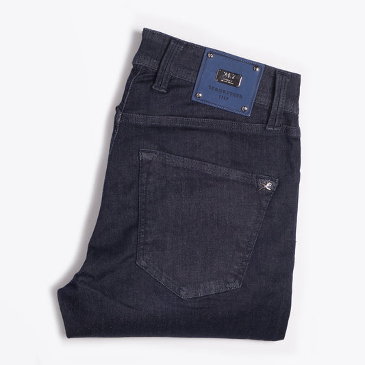 Leonardo Slim Denim Jeans - Navy