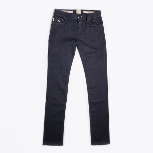 Leonardo Slim Denim Jeans - Navy