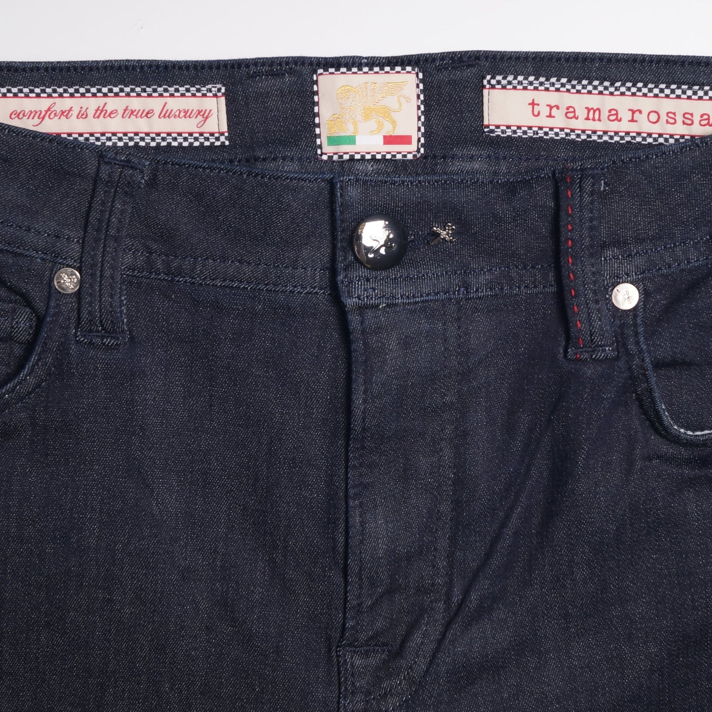 Leonardo Slim Denim Jeans - Navy