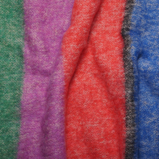 - Alpaca-Blend Stripe Scarf - Multi