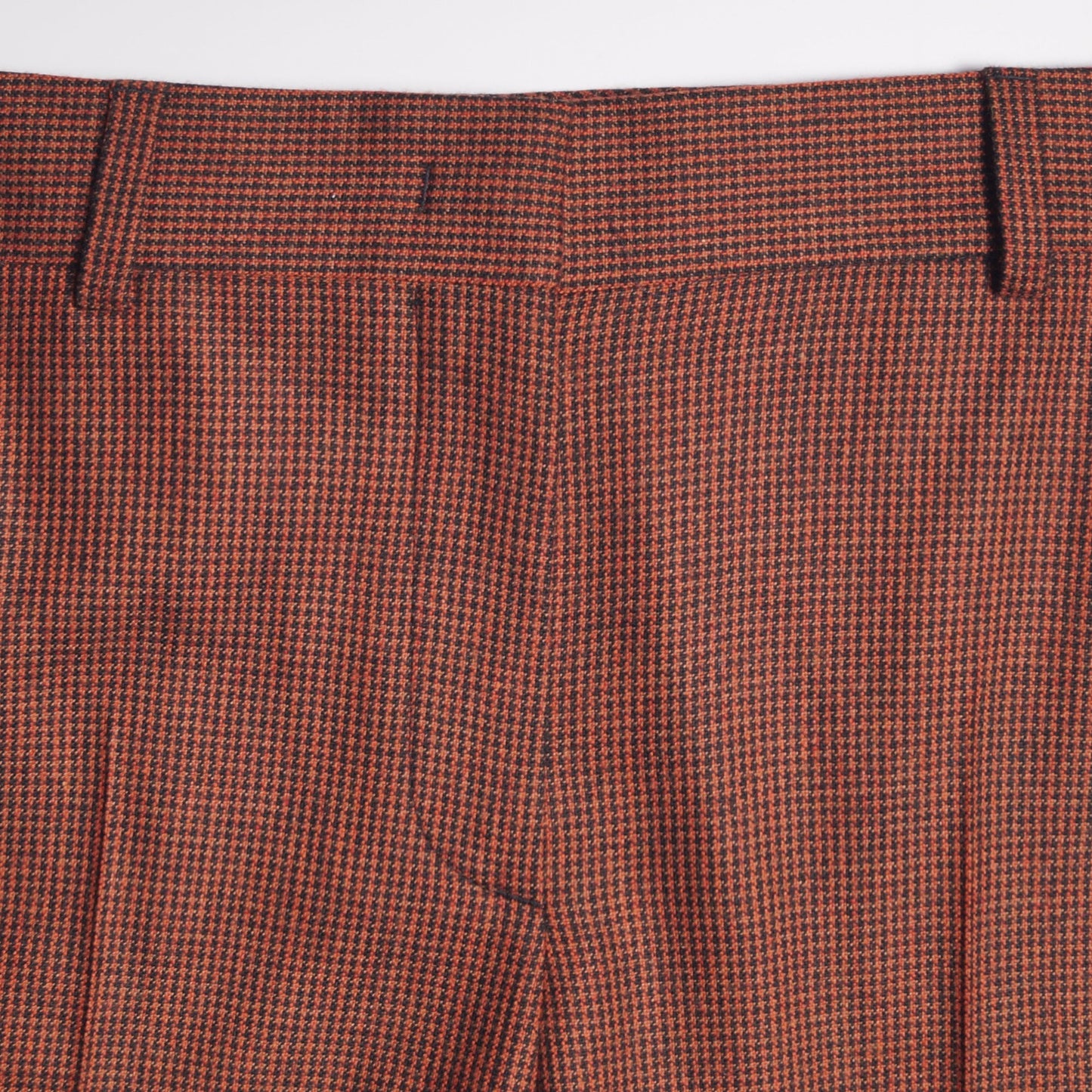 Houndstooth Wool Trousers - Rust