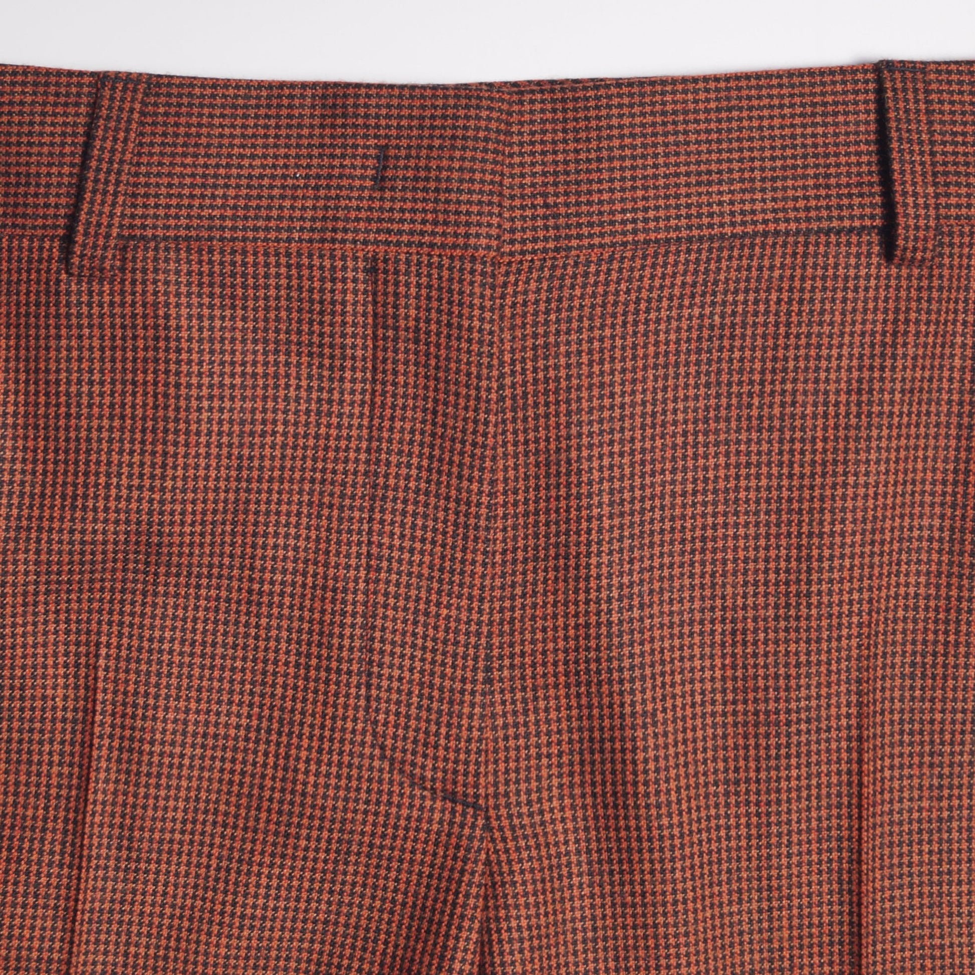 Paul Houndstooth Wool Trousers - Rust