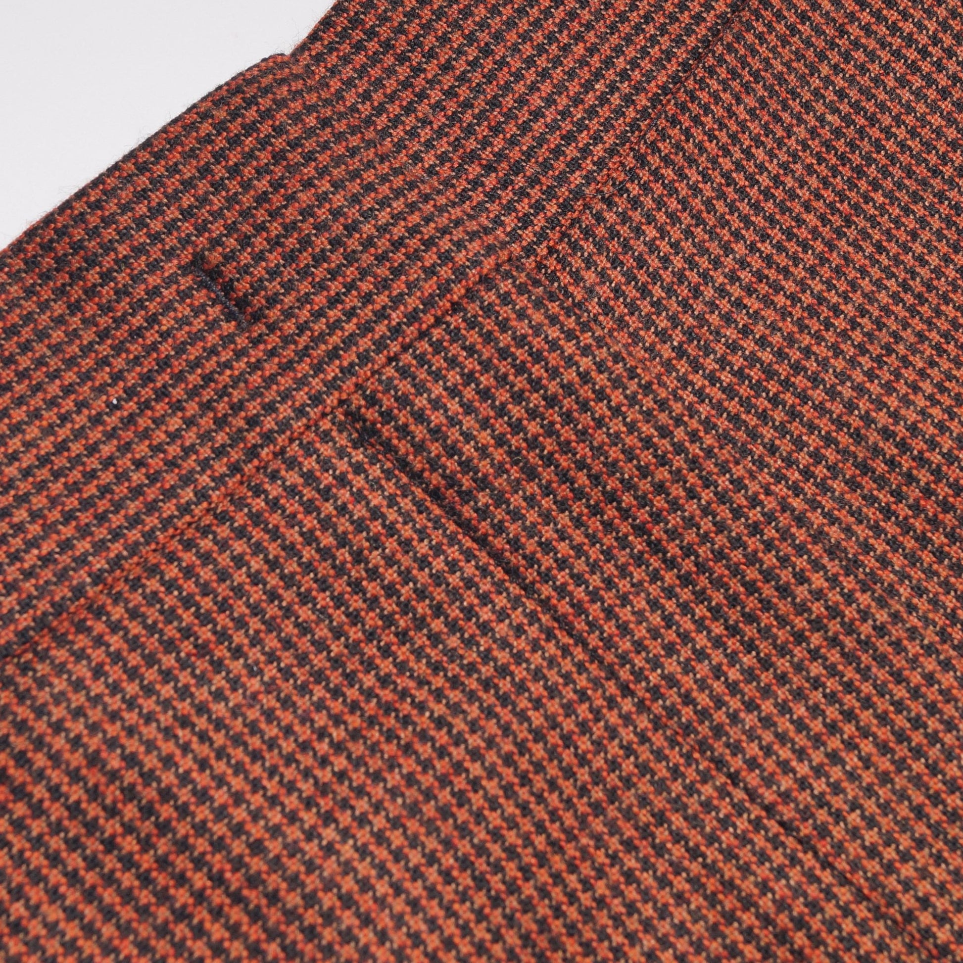 Paul Houndstooth Wool Trousers - Rust