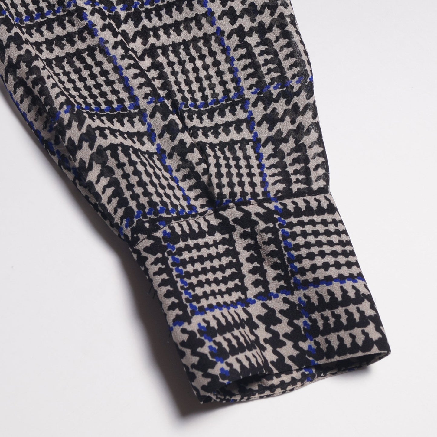 - Oversized Tartan Maxi Dress - Blue/Navy