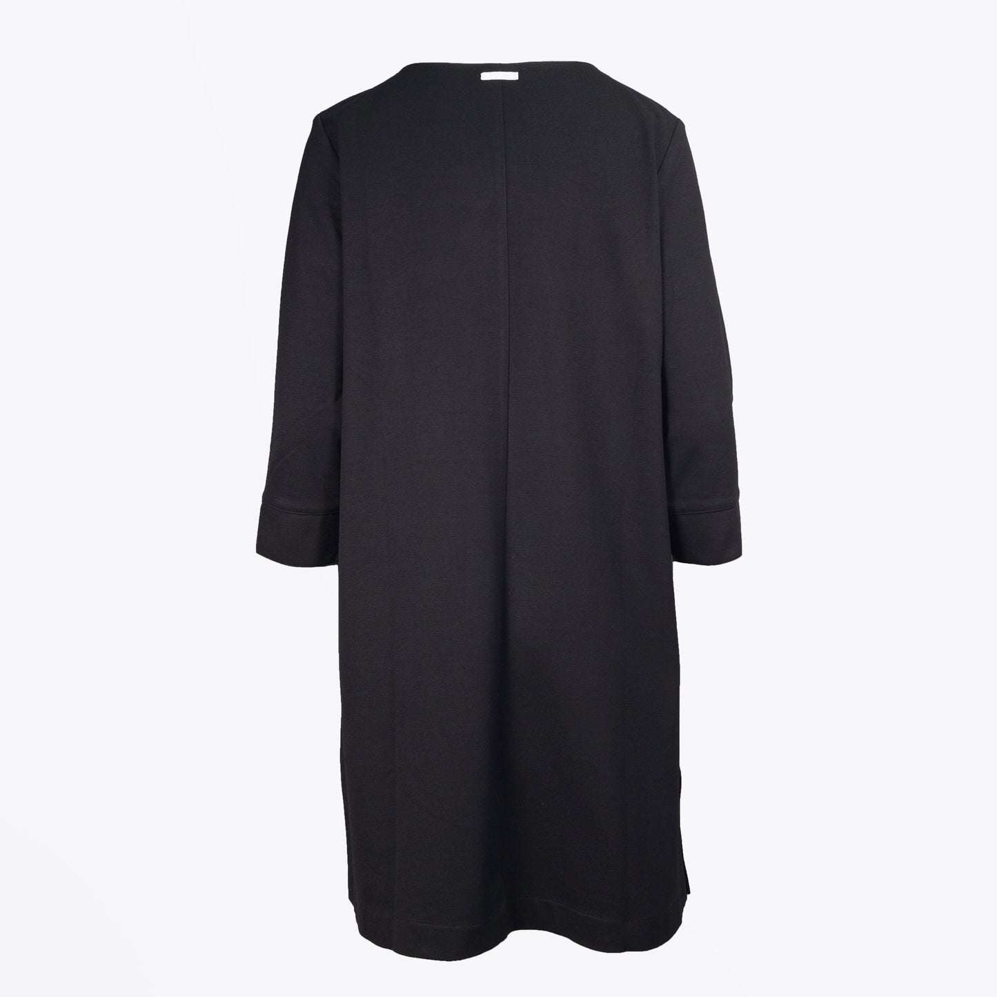 - 3/4 Length Sleeve Shift Dress - Black