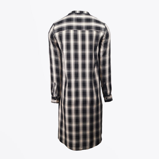 - Checked Dress - Black/White