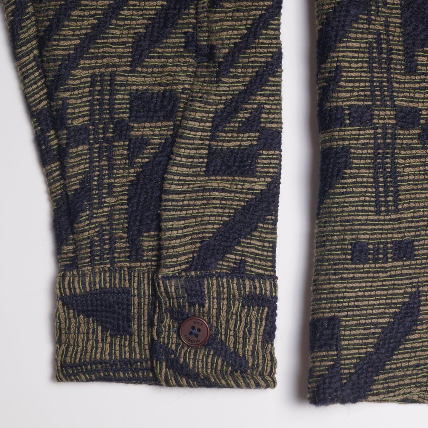 Geometric Pattern Overshirt - Green