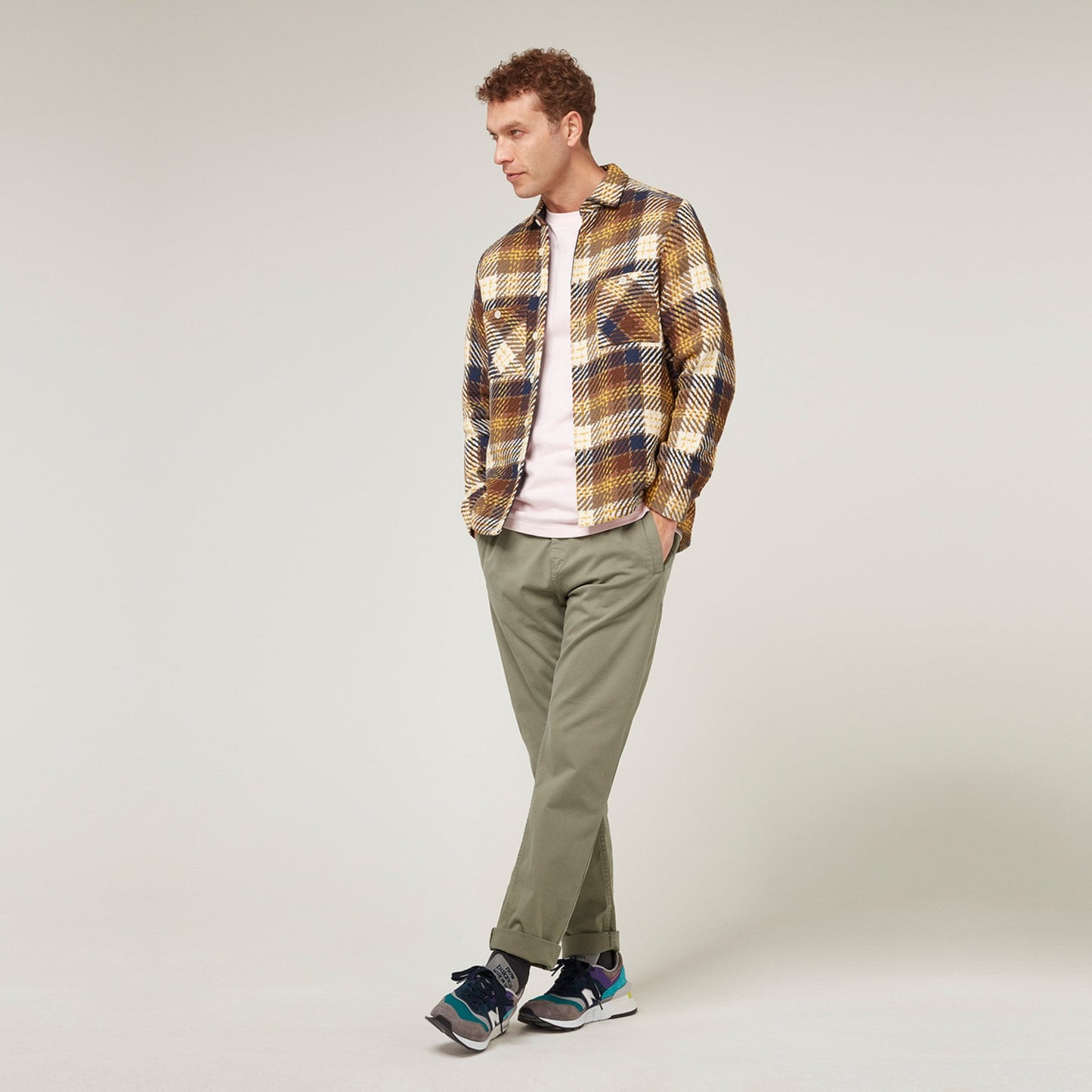 - Checked Overshirt - Brown/Multi