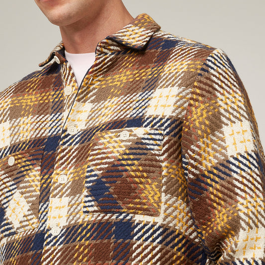 - Checked Overshirt - Brown/Multi